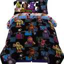 Franco Kids Bedding Super Soft Comforter and Sheet Set with Sham, 5 Piece Twin Size, Five Nights At Freddy's
