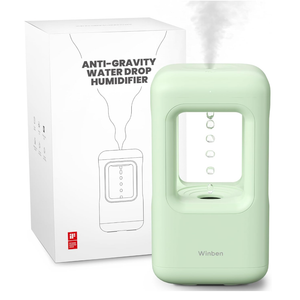 Green Mini Humidifiers for Bedroom & Plants - Small Desktop Humidifier, Portable Cool Mist for Nightstand, Desk, Indoor Plants - Quiet Personal Humidifier (0.6L, Auto Shut-Off)