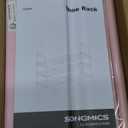 SONGMICS Shoe Rack, 3-Tier Shoe Organizer, Metal Storage Shelf, Upright or Upside Down, for 16-20 Pairs, Stackable, for Entryway, 11.8 x 36.2 x 21.7 Inches, Jelly Pink ULSA303S01