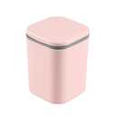 Zopnny Plastic 0.5 Gallon Tiny Countertop Trash Can, Press-Top Waste Can, Mini Desk Waste Bin (Pink)