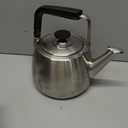 Sur La Table Kitchen Essentials 2 Qt Heavy Gauge Brushed Stainless Steel Whistling Tea Kettle Durable Stovetop Kettle