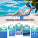 3 in 1 Women Comfort Backpack Tanning Beach Chair with Face Hole Padded Adjustable & Cushion | Portable Folding Lounge Sun Chair for Adult Outside Reading Sunbathing Poolside | Reclining 6 Position