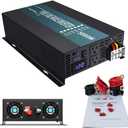WZRELB RBP-500012S Pure Sine Wave 5000W (10000W Surge) 12V Power Inverter DC to AC Power - Solar, RV, Black