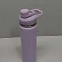 24 oz Insulated Water Bottle with Handle, 304 Stainless Steel Water Bottles with Wide Mouth, Double Wall Vacuum Sports Water Bottle, BPA Free, Keep Cold and Hot, Purple