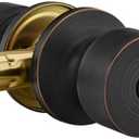 Goldenwarm Oil Rubbed Bronze Door Knobs Interior, Privacy Door Knob Bronze Door Knobs Interior Bulk Privacy Door Knobs for Bedroom Bathroom (1 Pack)