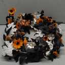 Boston International Halloween Wreath for Front Door and Wall Spooky Decorations, 22-Inches, Halloween Haven