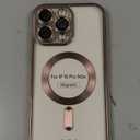 Compatible with iPhone16Pro max 6.9"Case.Strong Magnetic wireless charging.'Compatible with MagSafe.DropTested.Shockproof Protective Compatible with iPhone16 Pro Max case 6.9"(Rose Gold)