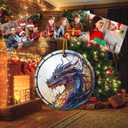 2 x Dragon Christmas Ornament 2025 Christmas Ornament Holidays Ornaments Christmas Tree Ornaments Hanging Accessories Navidad decoracion Xmas Dragon Lovers Gifts Ideas for Indoor Outdoor Decor