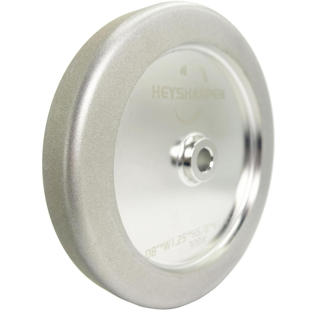 4 in 1 CBN Grinding Wheel 8 inch 320 Grit,1.25 Wide,5/8 Arbor,for Sharpening Woodturning ToolsHigh Speed Steel Tools (320 Grit)