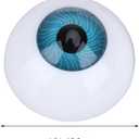 8 Pieces 26mm 1 Inch Halloween Eyes Scary Eyes Plastic Half Round Doll Eyeballs Halloween Horror Props for Halloween DIY Accessories