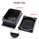 Junction Box IP65 Waterproof Dustproof ABS Plastic Universal Electric Project Enclosure with Fixed Ear Black External Size 4.5x3.5x2.2 inch (2pc)
