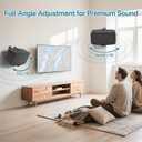 Pair of Heavy Duty Speaker Wall Mounts for Sonos 5 Mount & Sonos Play 5 Mount - Tilt & Swivel Adjustable Speaker Mounts for Sonos Play 5 Gen 2 Wall Mounting Bracket, Black