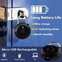 Fingerprint Lock, Dhiedas Gym Locker Lock with Fingerprint Bluetooth APP, Biometric Finger Print Padlock with Keyless, Waterproof Smart Padlock for Locker School Suitcase Cabinet Storage