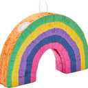 BLUE PANDA Rainbow Pinata for Pride, Baby Shower, Kids Birthday Party Decorations, (Small, 16.8 x 3.0 x 10.7 Inches)