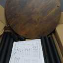 Small Round End Table - 3 Tier Design Accent Table, Narrow Side or Bedside Stand, Industrial Vintage Nightstand for Bedroom, Living Room, or Small Spaces, Rustic Brown (1 Pack)