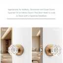 1 Pack Champagne Bronze Door Knobs Crystal Door Knob Passage Door Knobs Glass Interior Door Knob for Hall and Closet Zinc Alloy