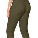 Hybrid & Company Women's Butt Lift Super Comfy Stretch Denim Capri Short Jeans Q43308X Army Green S