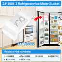Upgraded 241860812 Refrigerator Ice Bucket Compatible with Frigidaire Ice Maker Replacement, Ice Bin Auger Assembly Parts AP4432835 FGHS2332LE0 FGHS2342LF0 DGUS2635LE0 FGUS2635LE0 Ice Maker Tray