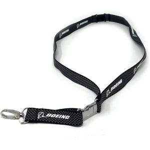 Boeing - Carbon Fiber Woven Lanyard Keychain/ID Holder