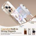 ESTPEAK CD Mag-Stand Case for iPhone 13 Pro Case with Invisible Magnetic Ring, [Compatible with MagSafe] [Never Yellowing] Top Clear Phone Case Cover for iPhone 13 Pro 6.1" Men Women, Clear