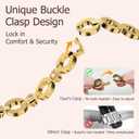 TAURI Metal Band for Apple Watch Bands 44/45/46/49mm, Adjustable Bling Diamonds Strap Fashion Cute Chain Thin Bracelet for iWatch Series 11/10/9/8/7/6/5/4, SE3/2, Ultra 3/2/1, Women- Gold