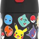 THERMOS FUNTAINER 10 Ounce Stainless Steel Vacuum Insulated Kids Food Jar with Spoon, POKEMON