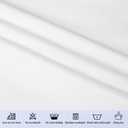 REWOMC 6 Round Tablecloths - 90 Inch, White Polyester Table Cover for Round Table, Stain and Wrinkle Resistant Washable Fabric, Wedding Banquet Parties