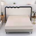SDY Beige Velvet Luxury Twin Size Fitted Sheet Only, Extra Deep Pocket Fits 14-16 Inch Mattress, Ultra Soft Wrinkle-Free & Breathable Bottom Sheet for All Season