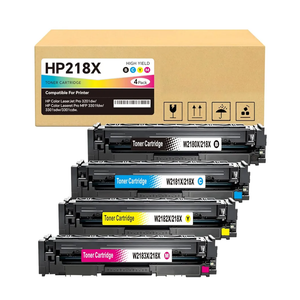 218X High Yield Toner Cartridge (No Chip) Replacement for HP 218X/218A to Compatible with HP Color Laser Jet Pro 3201dw MFP 3301cdw MFP 3301fdw MFP 3301sdw (4 BK/Y/C/M) W2180/2181/2182/2183X (No Chip)