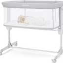 Ezebaby Baby Bassinet Bedside Sleeper, Portable Bedside Bassinet for Baby Newborn Infants with Adjustable 7 Heights and All Mesh Sides, Mattress & Sheet Included