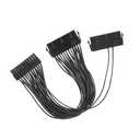 1x 24 Pin Male to Dual Female Power Supply Adapter Cable for PC ATX Motherboard