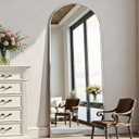 Rowjut Floor Mirror Arched Full Length Mirrors, Mirror Full Length Standing Hanging or Leaning Against Wall, 59"x18" Large Full Body and Wall Mounted Mirror for Bedroom Living Room, Silver