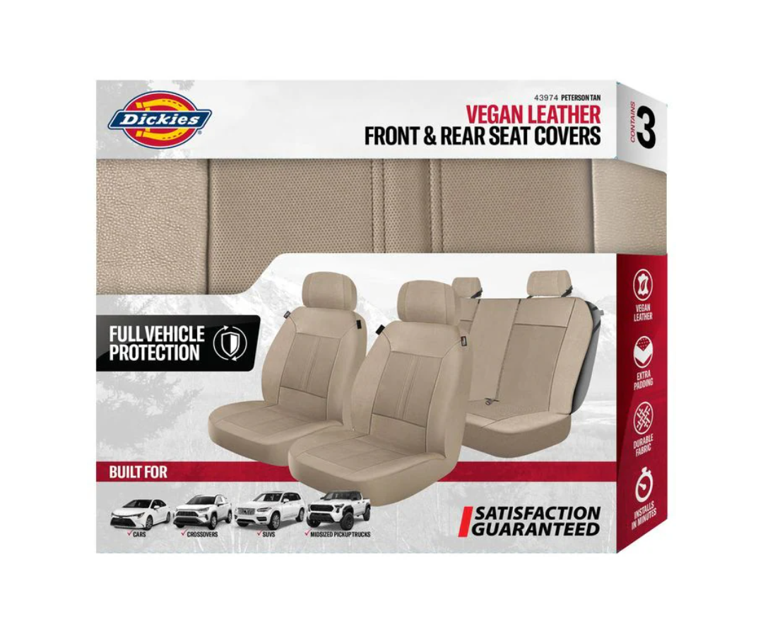 Dickies Black Seat Cover Set