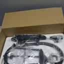 LONEDRUID Dusk to Dawn Sensor Outdoor Wall Light Fixtures Black Roman 17.71" H Exterior Wall Lantern Waterproof Sconce Porch Lights Wall Mount for House Garage Doorway, ETL Listed (Black & Gold Trim)