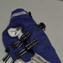 Mklhgty Small Dog Coat with Harness Built-in, Waterproof Reflective Fleece Lined - Warm Windproof Winter Jacket with Back Zipper, Cold Weather Snow Dog Coats - Blue - XS