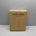 Seaside village Arc Floor Lamps for Living Room, Modern Standing Lamp with Adjustable Hanging Drum Shade, Tall Pole Lamp with Foot Switch, Over Couch Arched Reading Light for Bedroom, Office (Black)