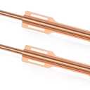 FIRJOY 12" Valet Rod for Closet Pull Out (2 Pack, Rose Gold)