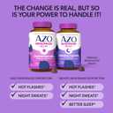 AZO Menopause Relief Gummies Daytime & Nighttime Bundle (60 Ct) – Estrogen‑Free Support for Hot Flashes, Night Sweats & Better Sleep, Menopause Symptom Relief for Day and Night, BBD 09/2026