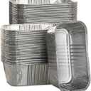 50 Pack 1Lb Mini Loaf Pans, 6 x 3.5 x 2 Foil Disposable Loaf Pans, Aluminum Foil Bread Pans for Baking Homemade Cakes & Breads Holiday Treats Food Storage