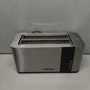Mueller UltraToast Full Stainless Steel Toaster 4 Slice, Long Extra-Wide Slots for Bagels and Waffles, 6 Browning Levels, LED Display, Cancel/Defrost/Reheat Functions & Removable Tray, Kitchen Gadgets