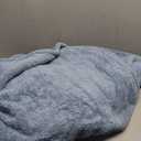 PetAmi Fluffy Waterproof Dog Blanket for Bed Large Dogs, Soft Warm Pet Sherpa Throw Pee Proof Couch Cover, Reversible Cat Blanket Sofa Crate Kennel Protector, Washable Mat (Dusty Blue, 60x80)