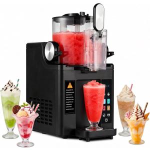 Slushie Machine& Soft Serve Ice Cream Maker, Slushie Machine for Home,Frozen Drink Machine, No Ice Needed, Self Cleaning Slushy Machine, Perfect for Milkshake, Frozen Margaritas, Cocktail and More