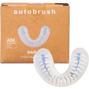 autobrush Double Sided Adult U Shaped Nylon Brush Head Replacements, ADA Accepted, Small Size, Pack of 1