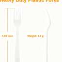 1000 Count Plastic Forks White, Bulk Disposable Forks Plastic Silverware, Heavy Duty Forks Disposable Cutlery Heat Resistant for Takeout Food, Dinners, Catering, Parties, Outdoor Activities
