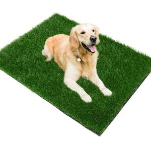 Grass Pad for Dogs 39.3 x 19.7 inches, Strong Absorbency Soft and Real Grass for Pets Potty Training, Easy to Clean Fake Grass for Dog Indoor Outdoor Use (1 Pack)
