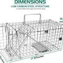 17.3" Heavy Duty Squirrel Trap, Folding Live Small Animal Cage Trap, Humane Traps, Catch and Release.
