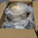 4 Pcs Gold Urn Vases for Centerpieces 6 Inch Hammered Compote Bowl Vases Set for Wedding Vintage Metal Vase Table Decoration with Anti-Slip Mat for Christmas Anniversary Party