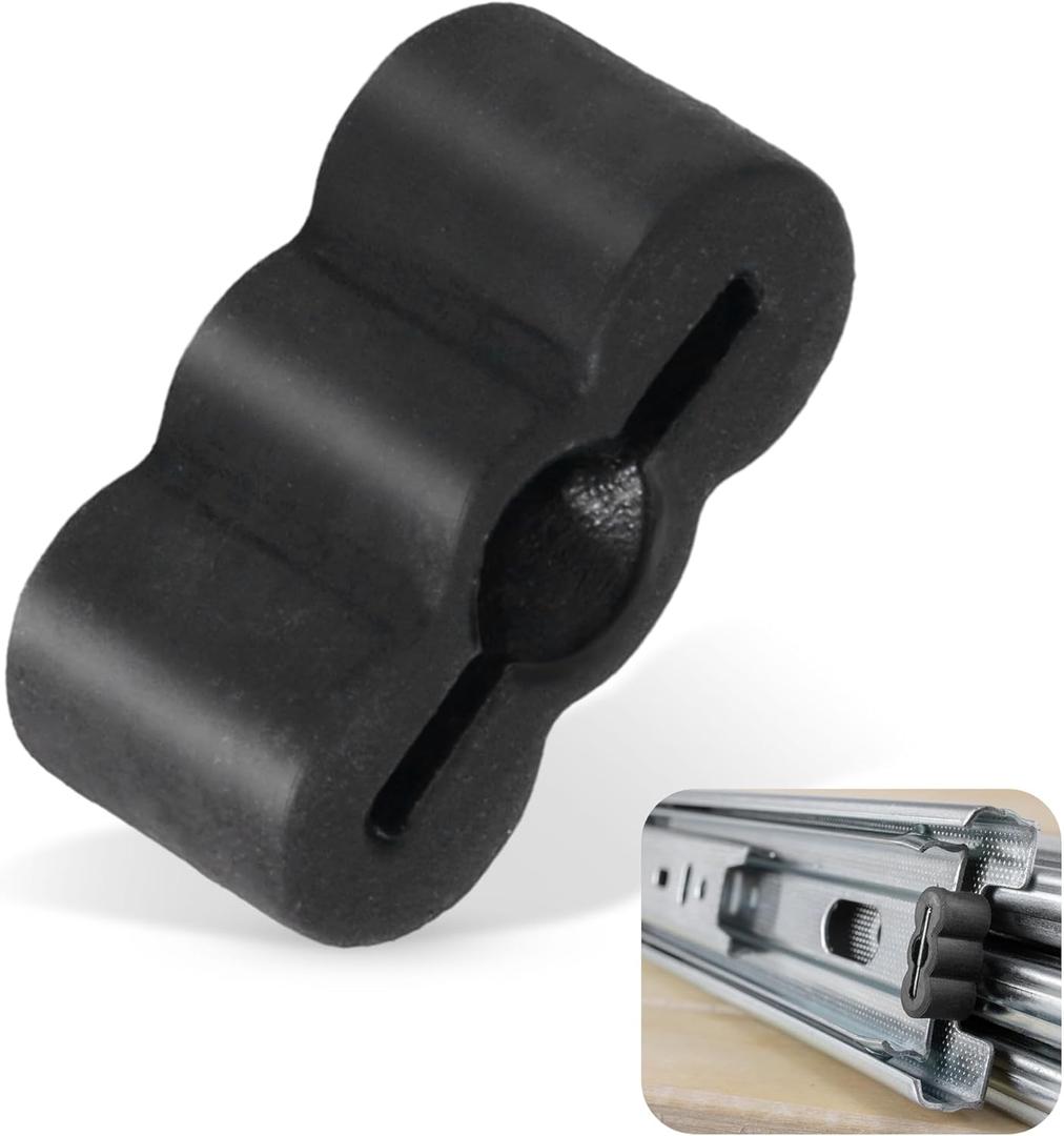 30 Pack Rubber Drawer Stopper Slide Bumper, Drawer Slides End Stoppers Replacement Parts for Kitchen Cabinets, Wardrobes, Furniture Drawers