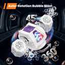 GoGonova Bubble Machine, 30000+ Bubbles/Min Rechargeable Kids Bubble Machine, Big Bubble Blower Maker, 360 Auto Rotation & 2 Speeds, 7-Color LED Lights, Mecha Overlord