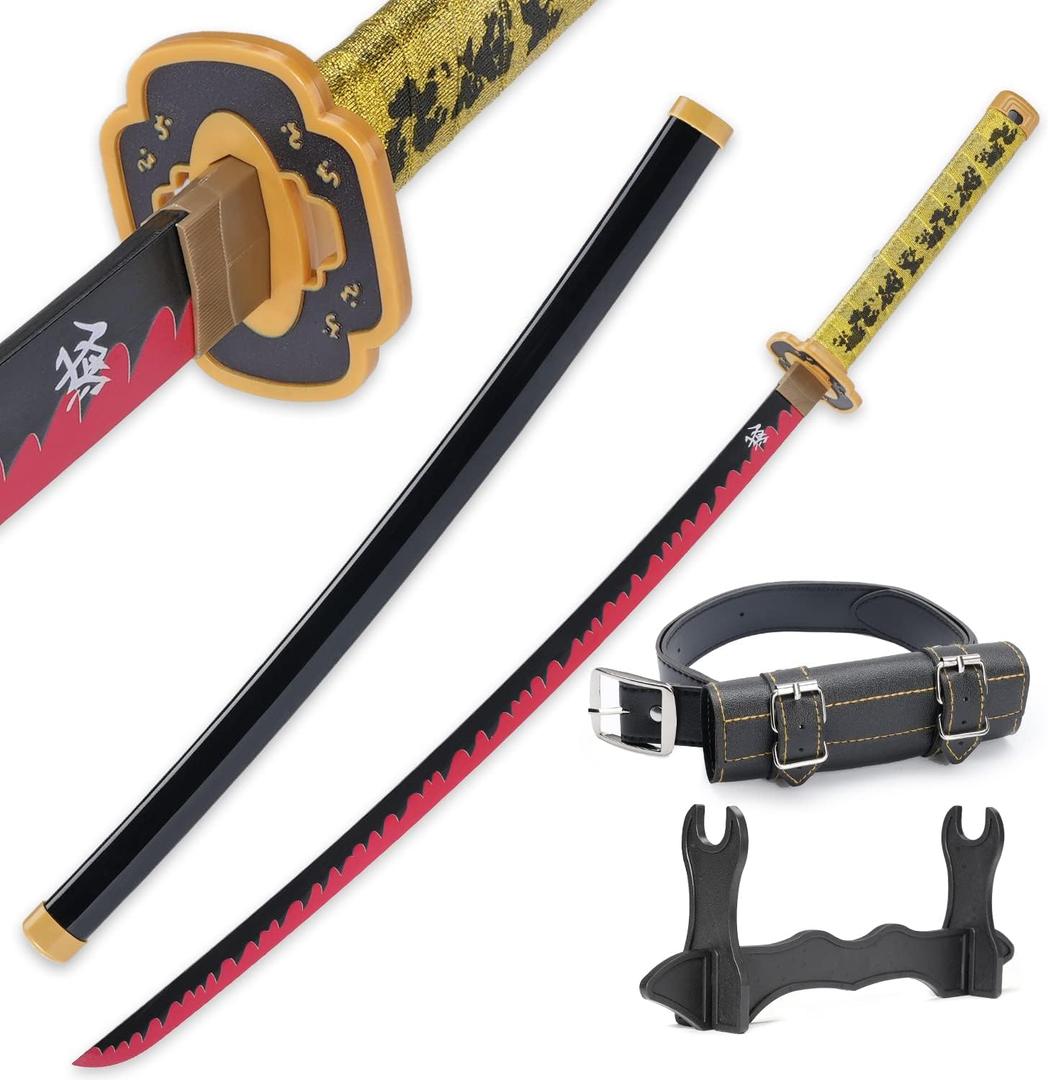 Cold Blade Anime Sword - 41 inches Anime Katana Replica with Belt and Stand - Durable Sword Perfect for Cosplay - Sword with Authentic Design